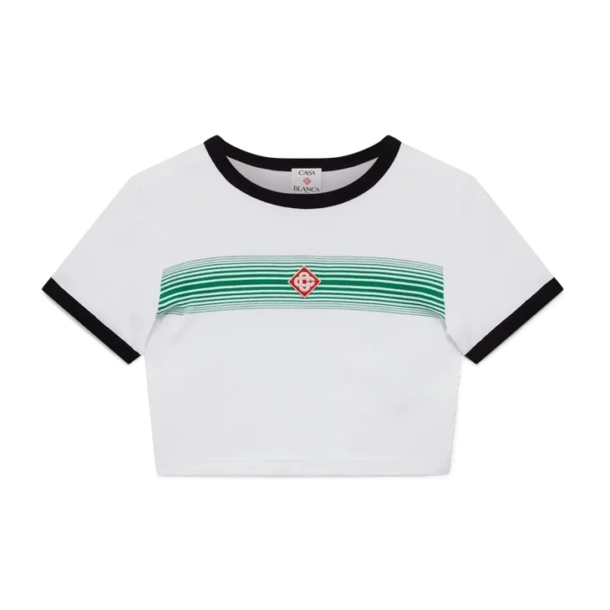 T-Shirt mit Streifen in Farbverlauf