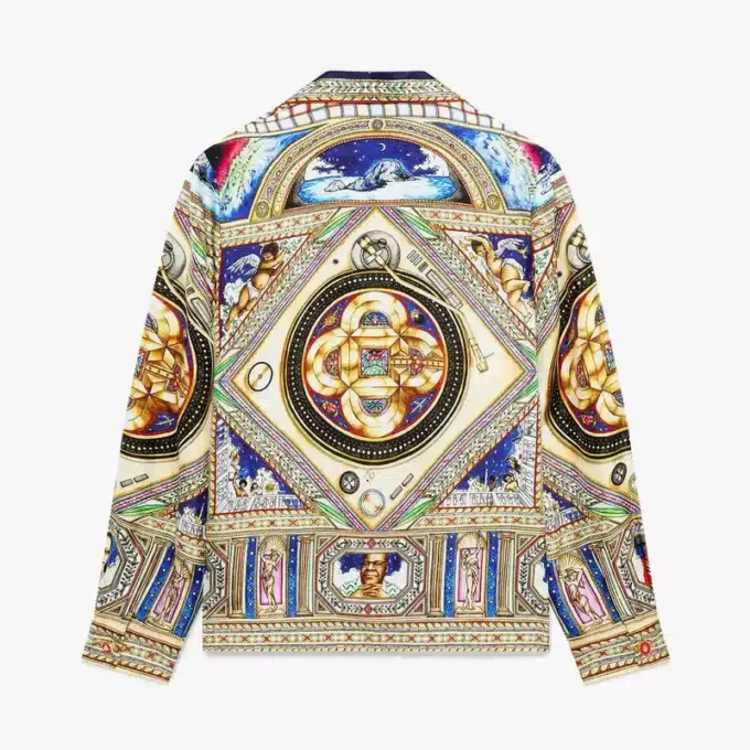 Take Me to Church Langarm-Seidenhemd mit Kubanerkragen