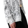 Tattoo-Seidenhemd mit langen Ärmeln