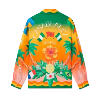 Tennis Club En Fleur Seidenhemd