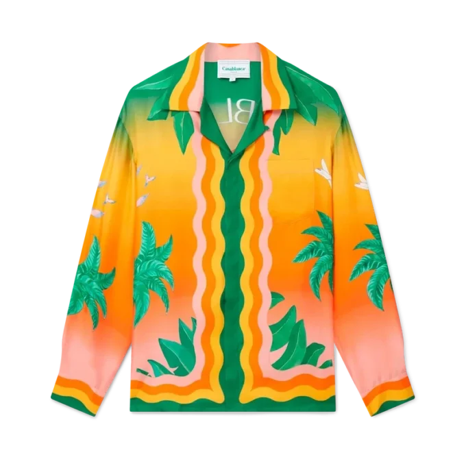 Tennis Club En Fleur Seidenhemd