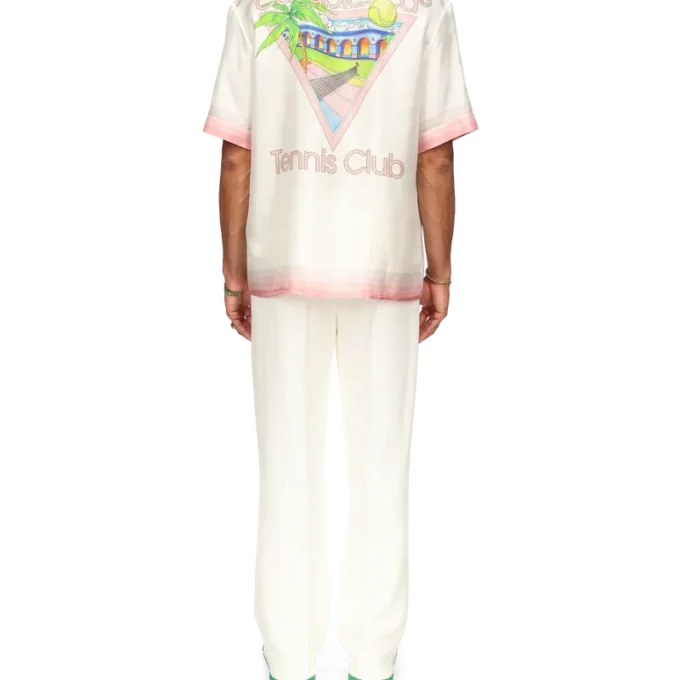 Tennis Club Icon Kurzarm-Seidenhemd