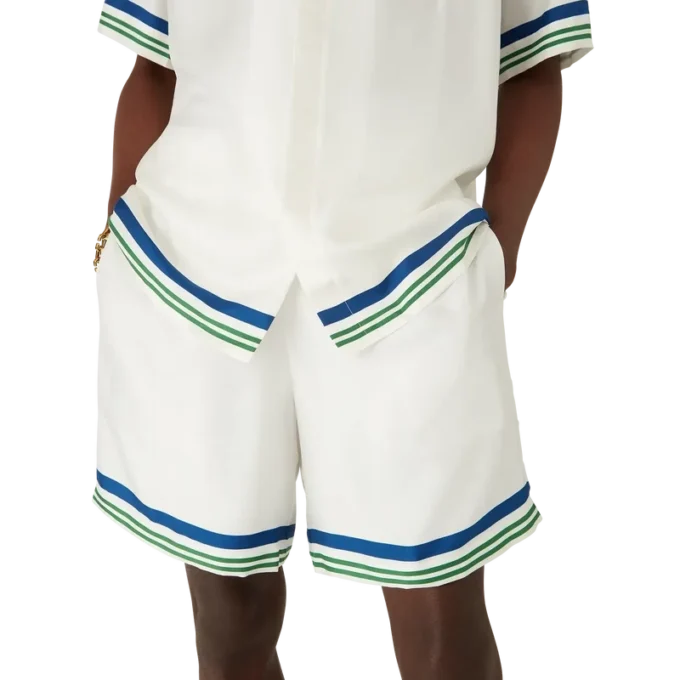 Tennis Club Icon Seiden-Twill-Shorts