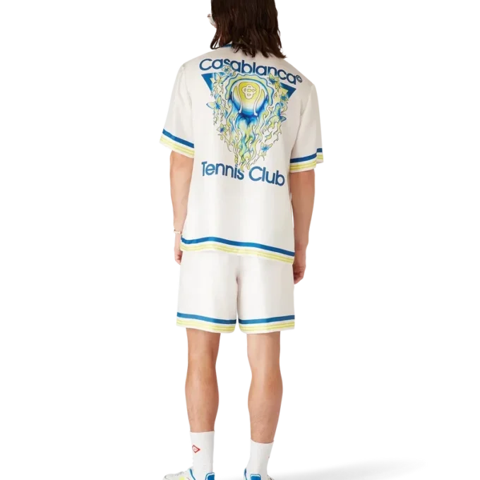 Tennis Club Kurzarm-Seidenhemd