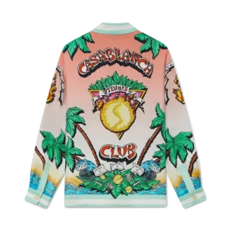 Tennis Club Langarm-Seidenhemd