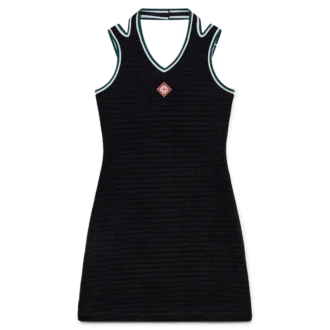 Tennis-Kleid aus strukturiertem Velours