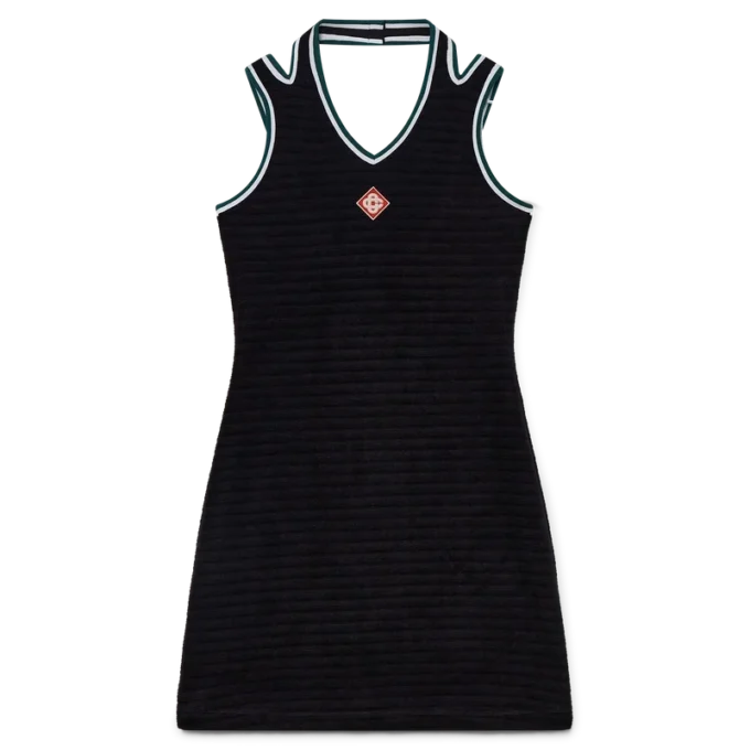 Tennis-Kleid aus strukturiertem Velours