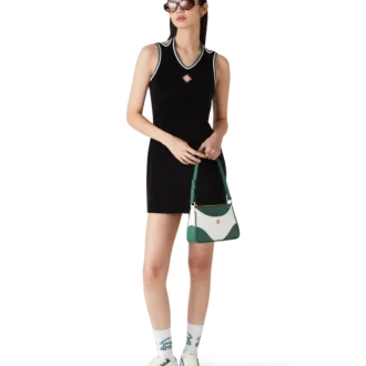 Tennis-Kleid aus strukturiertem Velours