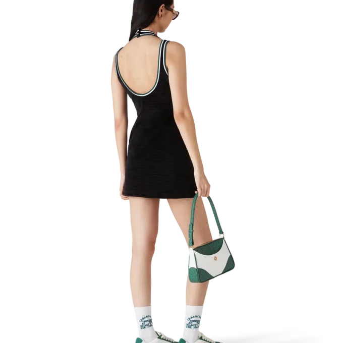 Tennis-Kleid aus strukturiertem Velours