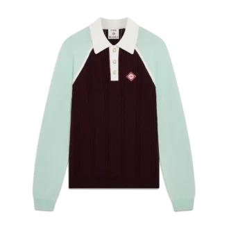 Tennis-Langarm-Poloshirt