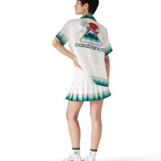 Montagne Ondulee Seidenhemd mit Shorts und kurzen Ärmeln