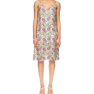 Tennis Monogram Seiden-Slipkleid