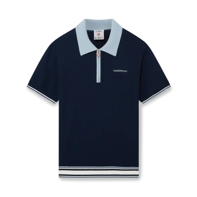 Tennis-Poloshirt aus Merinostrick
