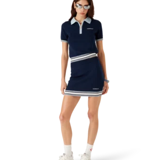 Tennis-Poloshirt aus Merinostrick