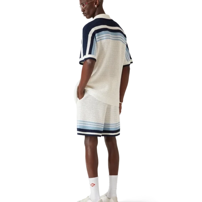 Tennis-Shorts aus Baumwoll-Häkelstoff