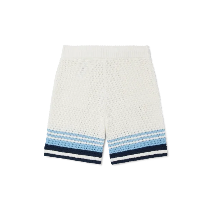 Tennis-Shorts aus Baumwoll-Häkelstoff