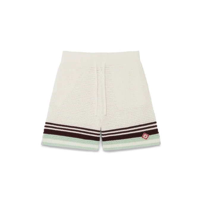 Tennis-Shorts aus gehäkelter Baumwolle