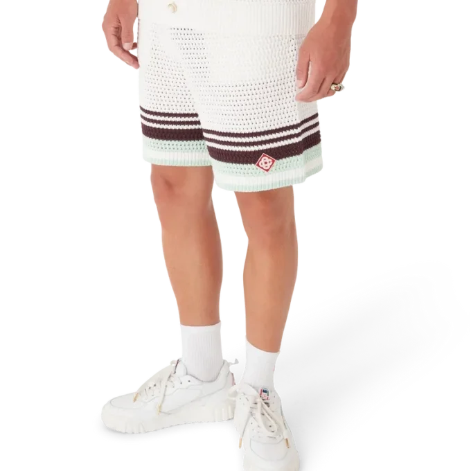 Tennis-Shorts aus gehäkelter Baumwolle