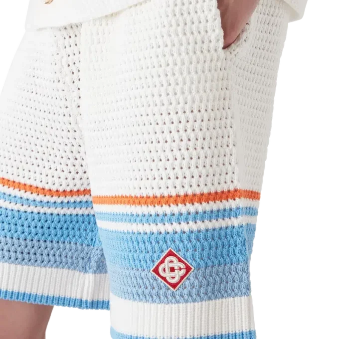 Tennis-Shorts aus gehäkelter Baumwolle