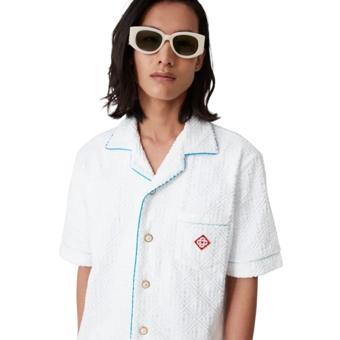 Tennis Stripe Frottee-Hemd