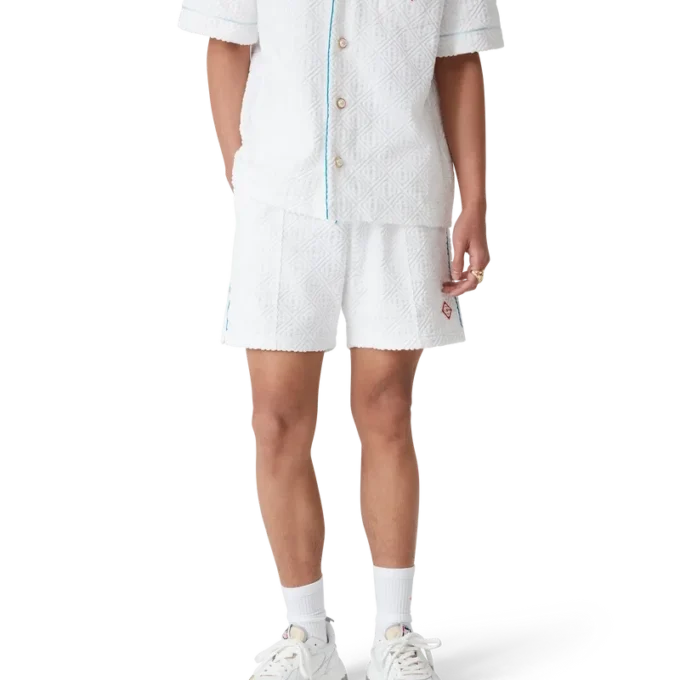 Tennisstripe-Frottee-Shorts
