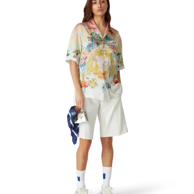 The Road to Knowledge Kurzarm-Seidenhemd