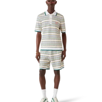 Tuck Stitch Kurzarm-Poloshirt