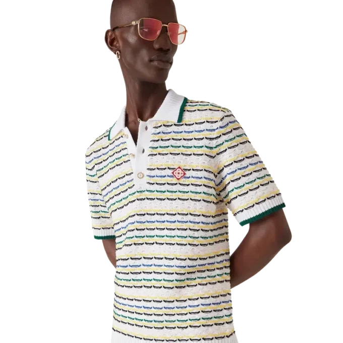 Tuck Stitch Kurzarm-Poloshirt