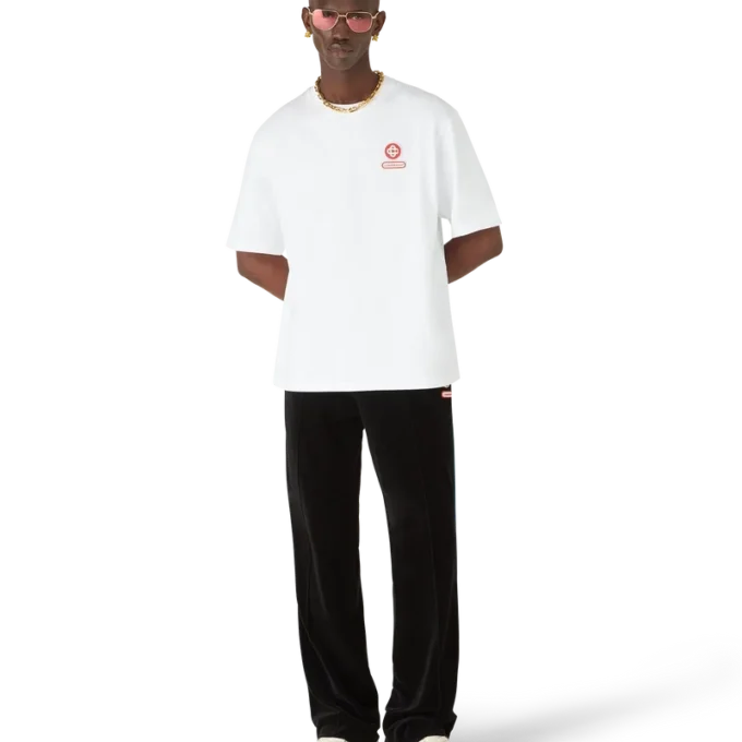 Velours-Jogginghose mit Farbverlaufspaspel