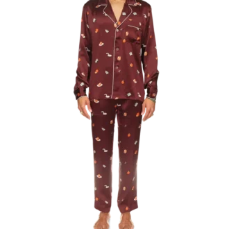 Vices Seidensatin-Pyjama-Hemd