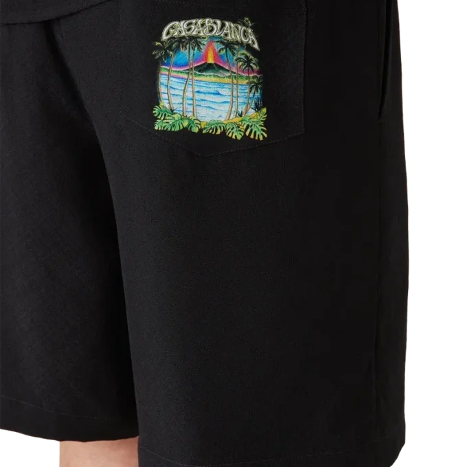 Volcano Jacquard-Seidenshorts