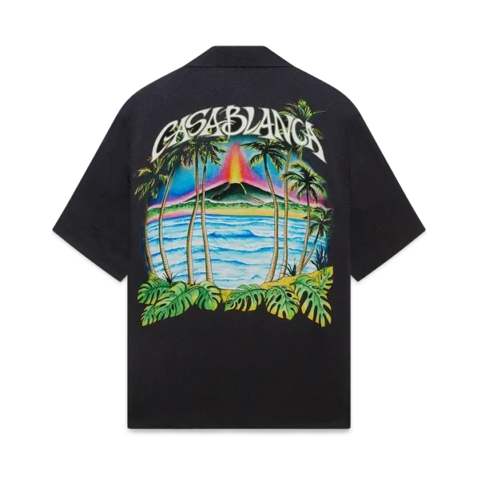 Volcano Kurzarm-Jacquard-Klassiker-Shirt