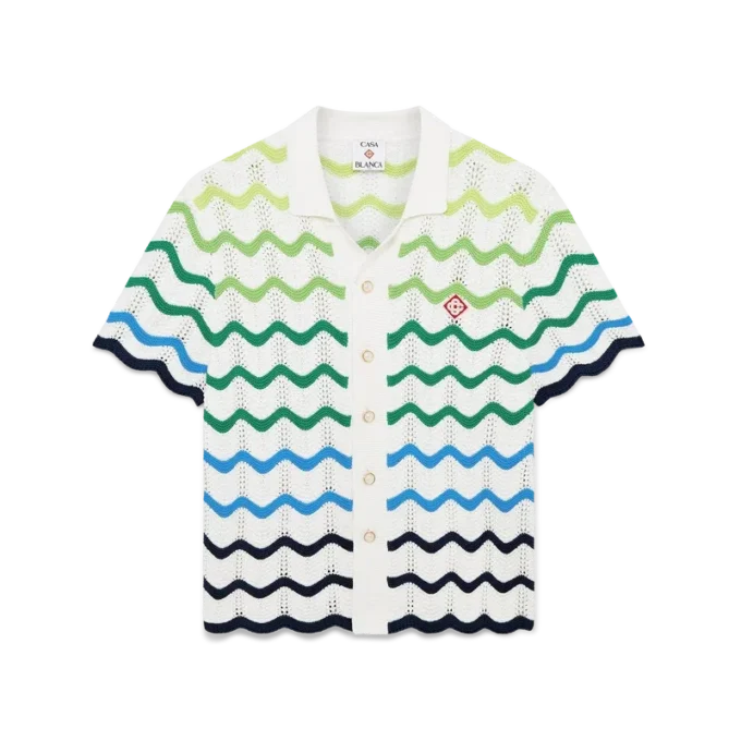 Wave Kurzarm-Strickhemd mit Shorts Wave Kurzarm-Strickhemd mit Shorts