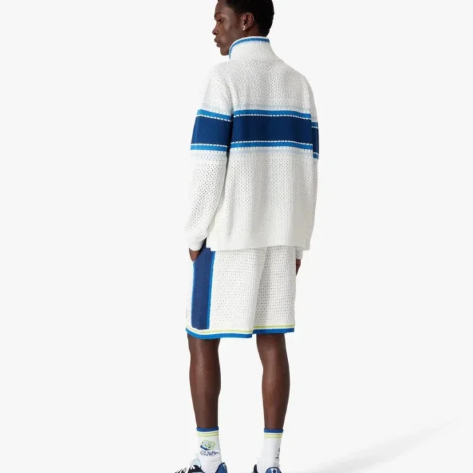 Weiß-blaue Häkel-Shorts Weiß-blaue Häkel-Shorts