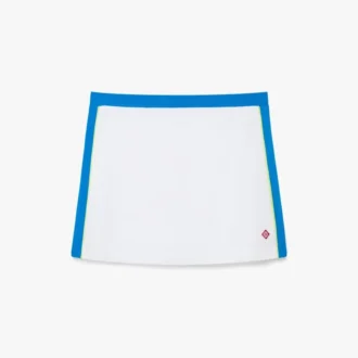 Weiß-blauer Piqué-Minirock