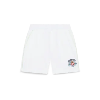 Weiße Frottee-Shorts