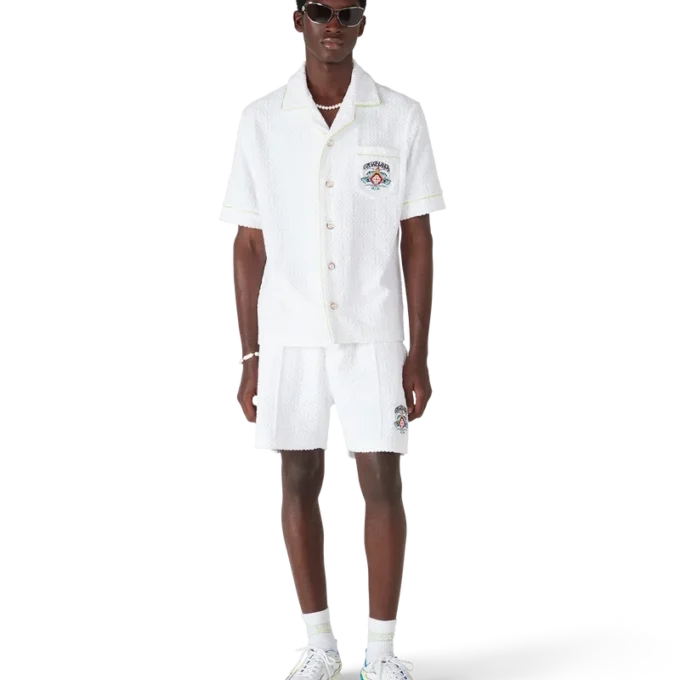 Weiße Frottee-Shorts Weiße Frottee-Shorts