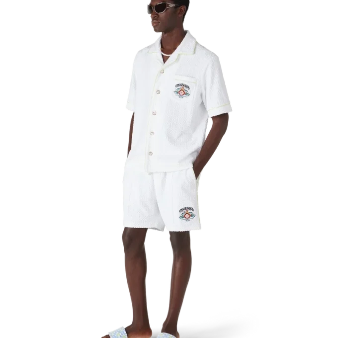 Weiße Frottee-Shorts Weiße Frottee-Shorts