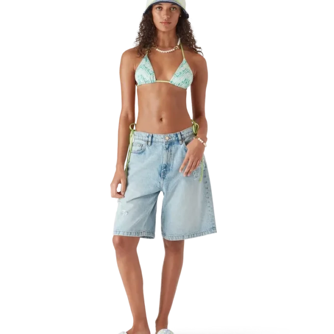 Weiße Monogram-Pool-Slides für Damen Weiße Monogram-Pool-Slides für Damen