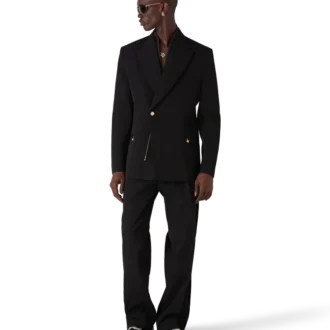 Wolljacke mit Zweireiher-Schluss