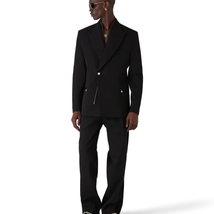 Wolljacke mit Zweireiher-Schluss