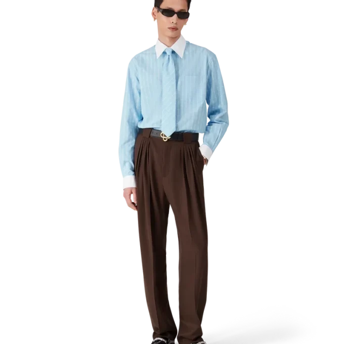 Wollhose mit fünf Bundfalten Wollhose mit fünf Bundfalten