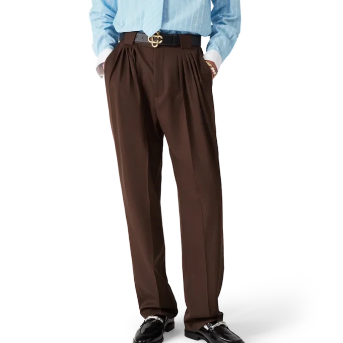 Wollhose mit fünf Bundfalten Wollhose mit fünf Bundfalten